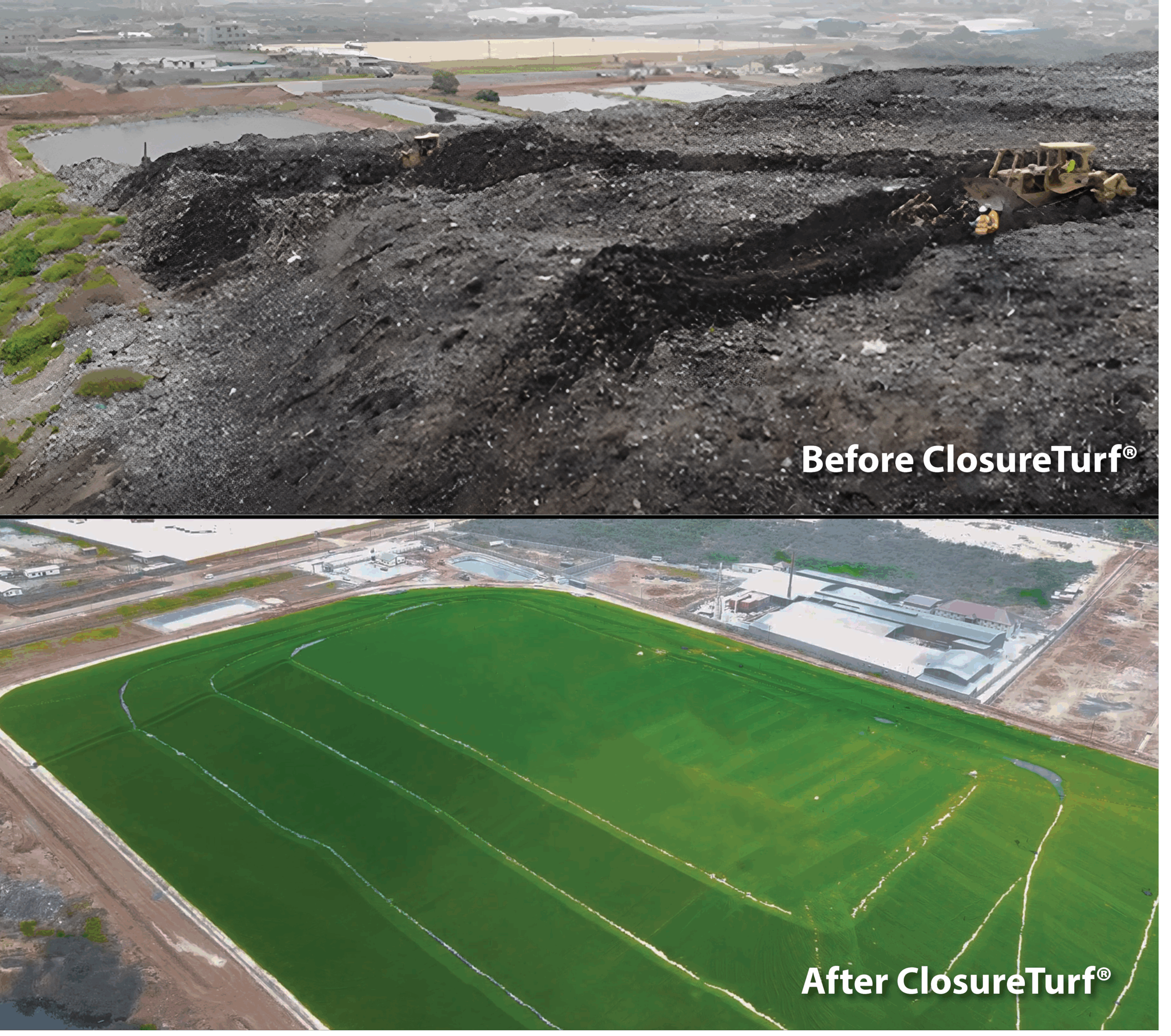 Kpone Landfill Closure 1 Before and After Linkedin Image for Project Profile 1