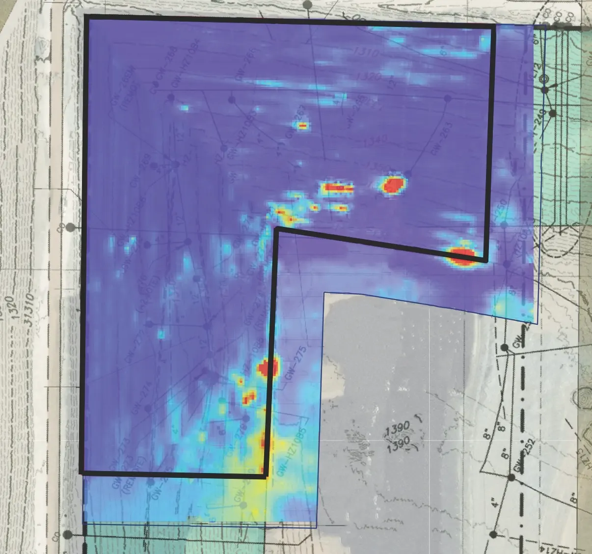 Before aerial gas imaging of landfill surface emissions